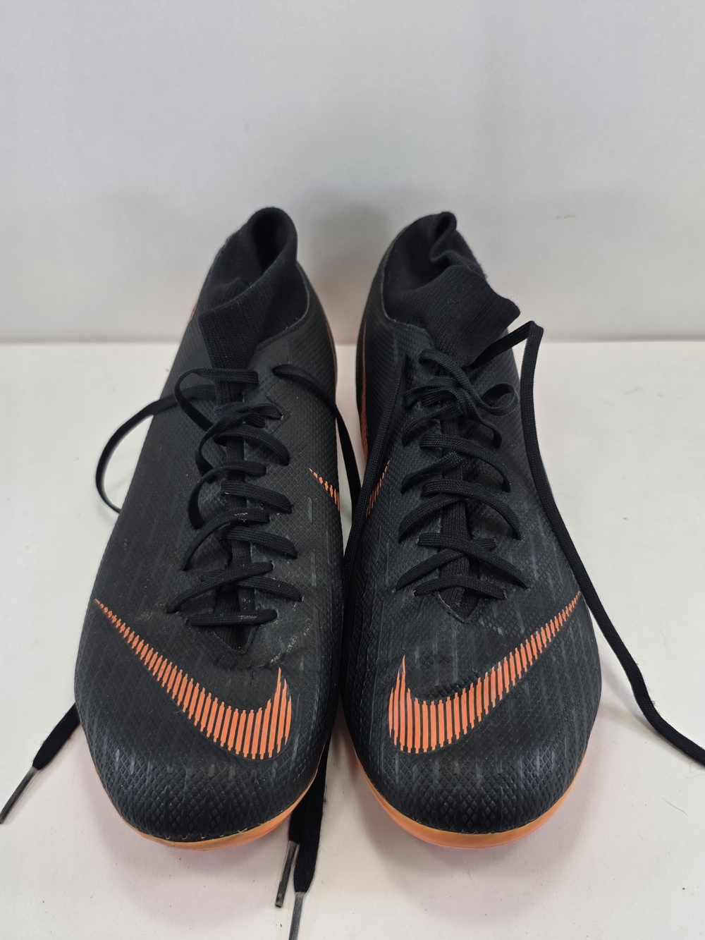 Nike Mercurial Men’s 7.5 Black Orange FG Soccer Cleats Football Shoes